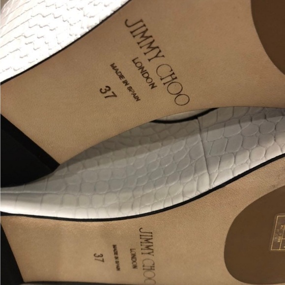 Jimmy Choo White Women's Wedge Sandals - Picture 3 of 4